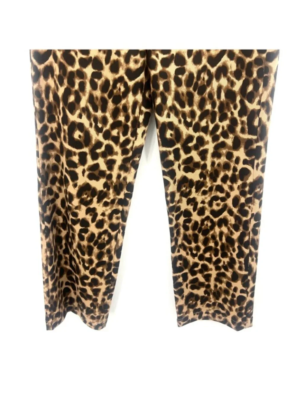 Reformation Marlon High Rise Cropped Stright Leg Leopard Print Pants Women's 6